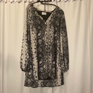 Snake skin print dress